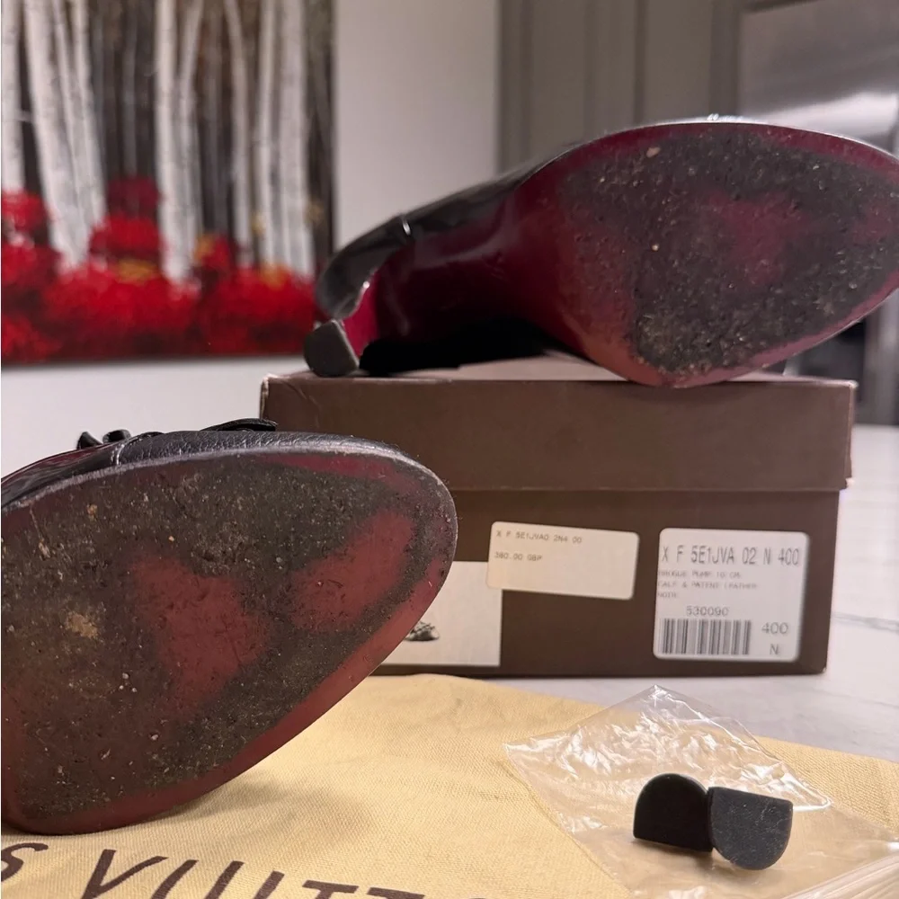 Vintage Louis Vuitton Black Heels- AUTHETICATED - Picture 7 of 15